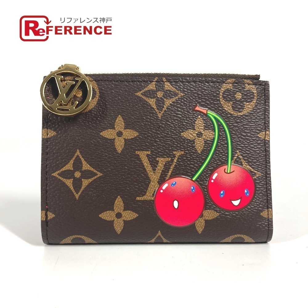 Louis Vuitton Takashi Murakami LV TM Wallet Lisa Cherry Red Bi Brown